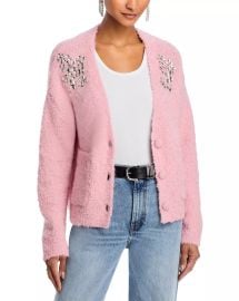 AQUA V Neck Embellished Cardigan - Exclusive Bloomingdale39s at Bloomingdales