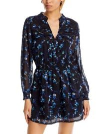 AQUA V Neck Long Sleeved Floral Print Dress - Exclusive Bloomingdales at Bloomingdales