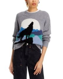 AQUA Wolf Intarsia Crewneck Sweater - Exclusive Bloomingdales at Bloomingdales