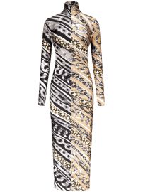 AREA Chain link-print Dress Black at Farfetch