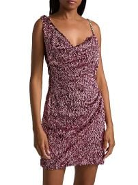 AREA Crystal-Strap Sequin Minidress | Saks Fifth Avenue at Saks Fifth Avenue