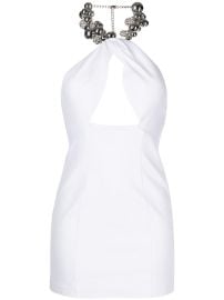 AREA Grape Cluster Halterneck Minidress - at Farfetch