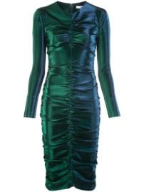 AREA Metallic Ruched Dress - Farfetch at Farfetch