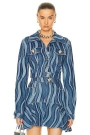 AREA Sunray Denim Jacket in Multi Indigo FWRD at FWRD