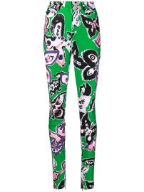 AREA butterfly-print Skinny Trousers - at Farfetch