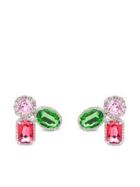 AREA crystal-embellished Earrings Green at Farfetch