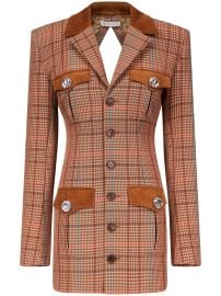 AREA open-back Blazer Dress Brown at Farfetch