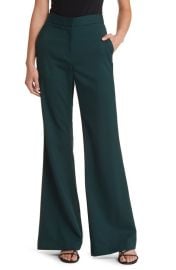 ARGENT High Waist Stretch Wool Flare Trousers at Nordstrom