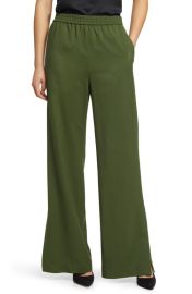 ARGENT Pull-On Wide Leg Stretch Wool Pants at Nordstrom