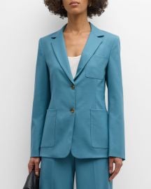 ARGENT Single-Breasted Seasonless Wool Blazer at Neiman Marcus