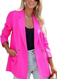 ARTFREE Womens Casual Blazer Button Lapel Long Sleeve Work Business Fashion Blazers Jackets Outfits with Pockets at Womens Clothing store at Amazon