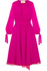 ARoss Girl x Soler   Amanda silk-georgette midi dress at Net A Porter