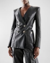 AS by DF Claude Recycled Leather Jacket at Neiman Marcus