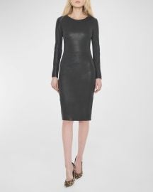 AS by DF Mrs Smith Stretch Leather Knee-Length Dress at Neiman Marcus