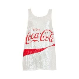 ASHISH white and red COCA COLA SEQUIN Tank Top Shirt XS at 1stDibs coca cola sequin top coca cola tank top at 1st Dibs