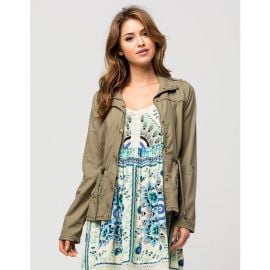 ASHLEY Roll Sleeve Womens Anorak Jacket at Tillys