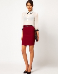 ASOS  ASOS Belted Pencil Skirt at Asos