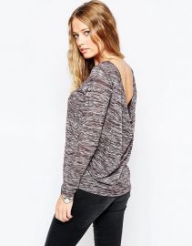 ASOS  ASOS Cowl Back Top In Space Dye at Asos