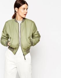 ASOS  ASOS Cropped Bomber Jacket at Asos