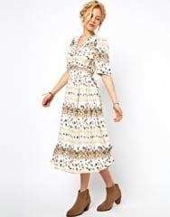 ASOS  ASOS Midi Dress In Vintage Floral Print at Asos
