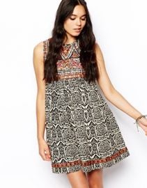 ASOS  ASOS Swing Dress With Embroidery at Asos