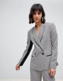 ASOS DESIGN check suit blazer with contrast side stripe   ASOS at Asos