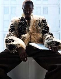 ASOS DESIGN collarless patched faux fur feathered jacket in black and white | ASOS at ASOS