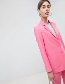 ASOS DESIGN mansy pop pink blazer at asos com at Asos