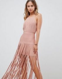 ASOS DESIGN premium bandage fringe mini dress   ASOS at Asos