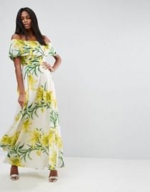 ASOS Floral Bardot Maxi Dress at asos com at Asos