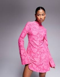 ASOS Long Sleeve Mini Dress with open back at ASOS