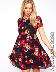 ASOS Maternity  ASOS Maternity Smock Dress in Floral With Back Detail at Asos