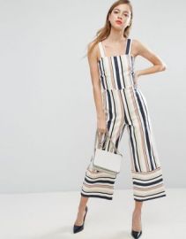 ASOS Pinny Jumpsuit in Stripe at asos com at Asos