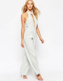 ASOS Plunge Jumpsuit with Neck Detail at asos com at Asos