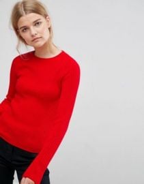 ASOS Sweater With Crew Neck In Rib at asos com at Asos