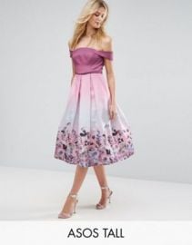 ASOS TALL SALON Floral Ombre Midi Prom Dress at asos com at Asos