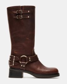 ASTOR Brown Leather Knee-High Boot Women39s Boots Steve Madden at Steve Madden