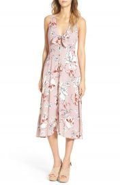 ASTR  Amaia  Floral Print Midi Dress at Nordstrom