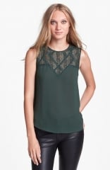 ASTR Lace Yoke Top at Nordstrom