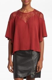 ASTR Lace Yoke Top at Nordstrom