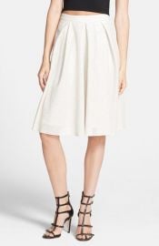 ASTR Perforated Faux Leather Midi Skirt at Nordstrom