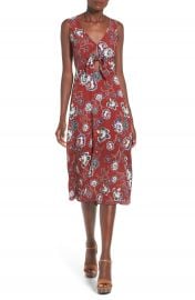 ASTR Tie Front Midi Dress at Nordstrom