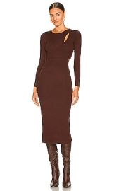 ASTR the Label Alora Sweater Dress in Dark Brown at Revolve