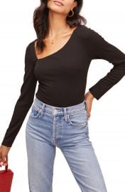 ASTR the Label Asymmetrical Neck Long Sleeve Bodysuit   Nordstrom at Nordstrom