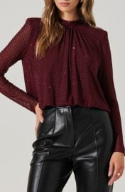 ASTR the Label Balsa Embellished Mesh Top at Nordstrom