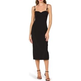 ASTR the Label Bow Strap Midi Dress at Nordstrom