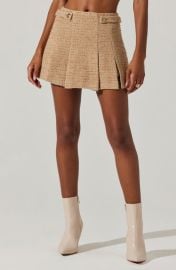 ASTR the Label Bronwyn Pleated Tweed Miniskort at Nordstrom