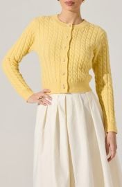 ASTR the Label Cable Stitch Cardigan at Nordstrom