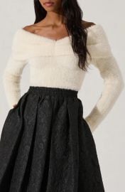 ASTR the Label Fuzzy Off the Shoulder Sweater at Nordstrom