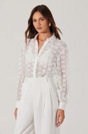 ASTR the Label Ioannis 3D Floral Appliqu Shirt at ASTR the Label